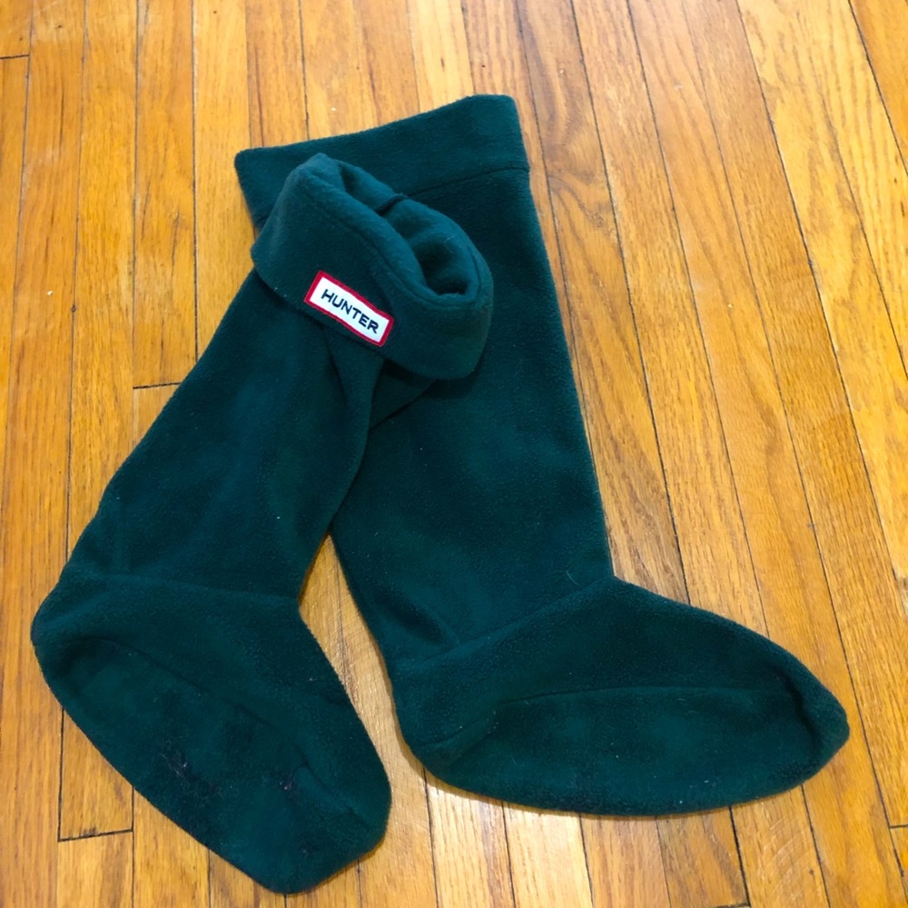 Hunter Forrest Green Fleece Boot Socks Size M